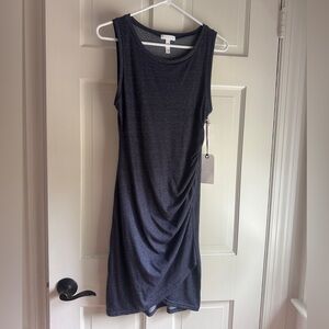 Leith Blue Bodycon Rushed Tulip Dress